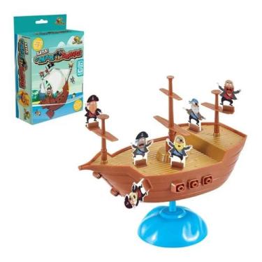 Imagem de Jogo De Equilíbrio Mesa O Mar Tá Bravo Navio Pirata Infantil - Art Bri