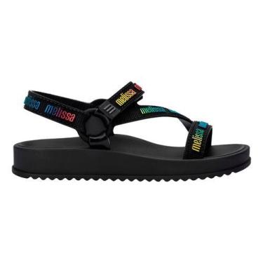 Imagem de Sandália Mini Melissa M Lover Stripes 35958 -, Preto, 29 BR