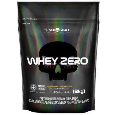Imagem de Whey zero black skull refil - 2kg (whey protein isolado), N/A, COOKIES