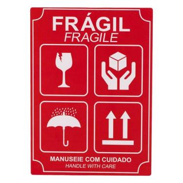 Imagem de Etiqueta Frágil 4 Imagens Manuseie Com Cuidado F:66 - Facislito