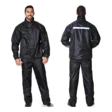 Imagem de Conjunto Para Motoqueiro Capa De Chuva De Nylon Impermeável - Brascamp