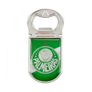Imagem de Abridor Garrafas Palmeiras Com Ímã 9x4,5cm Oficial - Minas de Presente