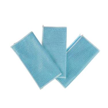 Imagem de Pano Aramado Multiuso Azul Kit 3 Cozinha Lavar Panelas Pratos Loucas P