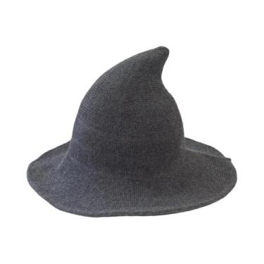 Imagem de Chapéu De Bruxa De Malha Longa Para Mulheres Para Festa De Halloween, 