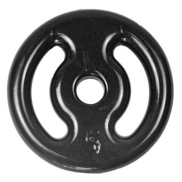 Imagem de Anilha 5KG Emborrachada IBJ, Unico, Preto