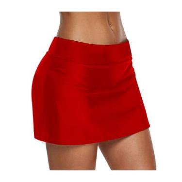 Imagem de Mini Saia Lápis Suplex dia dia casual - Topbrasil Fitnesss, Vermelho, 