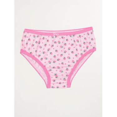 Imagem de Calcinha Estampada Infantil Para Menina - ROSA CLARO - Tampinha, Rosa 