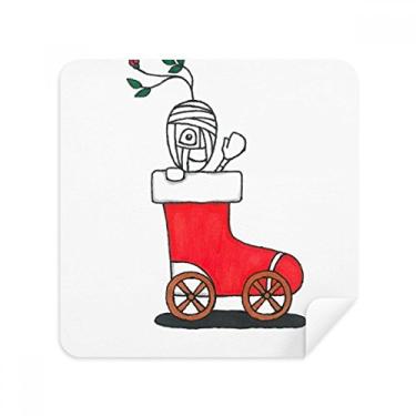 Imagem de Horus Natal, trenó, folha, flores, óculos, pano de limpeza, tecido de camurça, pacote com 2