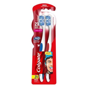 Imagem de Escova Dental Colgate 360º Luminous White 2unidades Leve 2 Pague 1