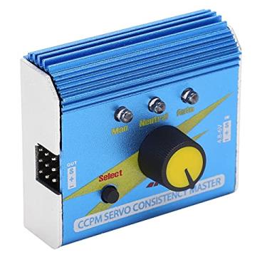 Imagem de Verificador de consistência ECS, fácil operação confiável ESC Servo Tester Shell de liga de alumínio com luz indicadora de 3 engrenagens para avião RC para helicóptero RC