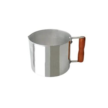 Imagem de Caneca Alumínio Leiteira Canecão Fervedor Cabo Madeira 1,8 L