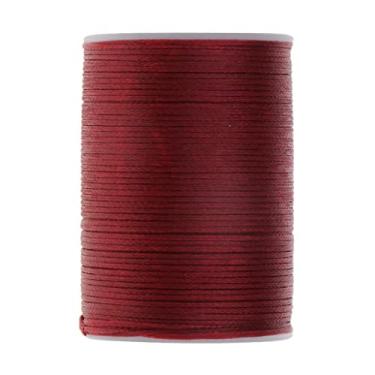 Imagem de LoveinDIY Linha de costura pesada 0,8 mm plana para esportes ao ar livre bolsas barracas bagagem 98 jardas - Vermelho vinho