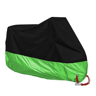 Imagem de HIOD 190T Capas de motocicleta à prova d'água Motors Dust Rain Snow UV Capa protetora para ambientes internos ao ar livre, verde, G