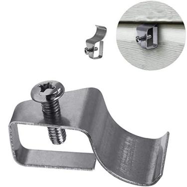 Imagem de Ganchos de revestimento de vinil para câmera Blink XT2, suporte para pendurar parafusos de revestimento externo sem furo para câmera de segurança residencial (pacote com 10)