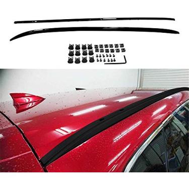 Imagem de UDP-Auto 2 peças serve para Mazda CX-9 CX9 2017-2020 barra de trilho lateral de rack de teto de alumínio - preto