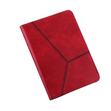 Imagem de ZiEuooo Capa protetora de couro para tablet Samsung Galaxy A6 A 10.1 A7 LITE A 8.0 A8 S2 S6 Lite S7 FE Plus S8 (A6 10.1 2016 T580, vermelho)