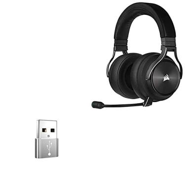 Imagem de Adaptador BoxWave compatível com Corsair Virtuoso RGB Wireless XT (adaptador da BoxWave) – USB-A para C PortChanger (pacote com 5), USB Tipo-C OTG USB-A Convert dados de carregamento – prata metálico