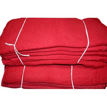 Imagem de Toalhas Red Shop da Atlas Towels – (pacote com 25) – Tamanho 33 x 33 cm – Grau comercial – Panos de limpeza 100% algodão reutilizáveis, laváveis, panos de limpeza – perfeitos para mecânico, garagem, lojas e esfregão de bar