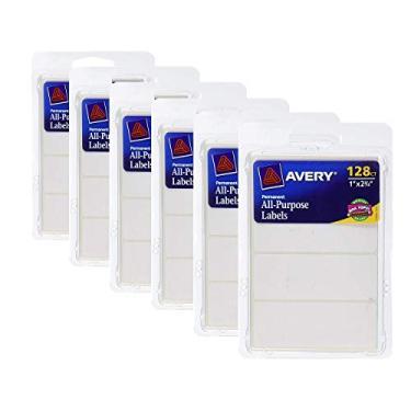 Imagem de Etiquetas Avery All-Purpose, 1 x 6,35 cm, branco, pacote com 128 (6113) (6)