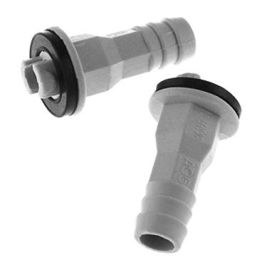 Imagem de DGZZI Conector reto de drenagem 2 peças 3/5 polegadas 15 mm conector de mangueira de drenagem CA encaixe reto com anel de borracha para ar condicionado de janela e mini unidades de divisão