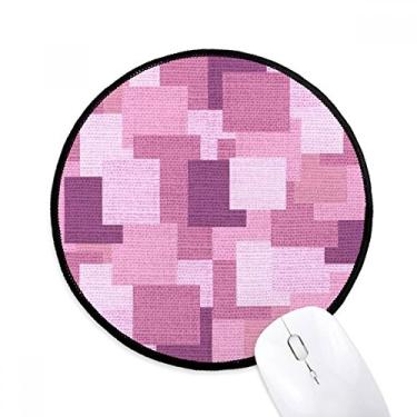 Imagem de Tapete de mouse mosaico quadrado de malha de linho de tecido tapete redondo para computador