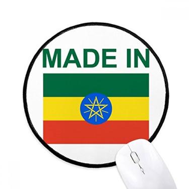 Imagem de DIYthinker Feito na Etiópia Country Love Mouse Pad Desktop Office Tapete redondo para computador