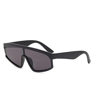 Imagem de Óculos de sol esportivos femininos de uma peça ao ar livre grandes óculos de sol para mulheres Vintage Lunette De Soleil Femme, areia preta, com uma bolsa