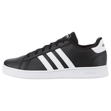 Imagem de adidas Grand Court Tênis unissex infantil, Black/White/White, 7 Little Kid