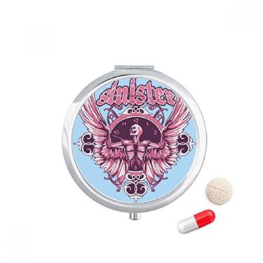 Imagem de Graffiti Street Skull Angle Clock Pattern Pill Case Pocket Medicine Storage Box Container Dispenser
