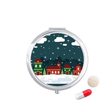 Imagem de Estojo de pílulas para casa de árvore de neve, floco de neve, bolso para remédios