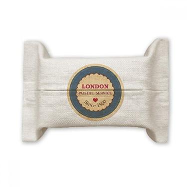 Imagem de Love UK London Britian England Carimbo de papel para lenços faciais Bolsa de linho de algodão