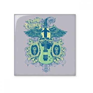 Imagem de Decalque brilhante de azulejo de cerâmica com estampa de instrumentos musicais de jazz