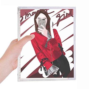 Imagem de Caderno de ilustração Smart Girl com desenho artístico, folhas soltas, diário recarregável, papelaria