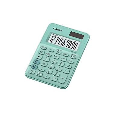Imagem de Casio MS-7UC Mini Calculadora de Mesa de 10 Dígitos, Verde (Turquesa), 120 x 85.5 x 19.4 mm