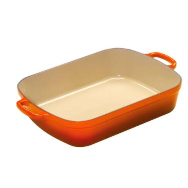 Imagem de Travessa Retangular Signature Ferro Fundido 37 cm Laranja Le Creuset