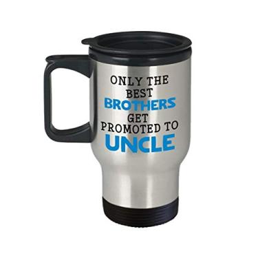 Imagem de Caneca de viagem Future Uncle – Only the best brothers get promoted to Uncle – Presente para tio – Copo isolado – Ideia de