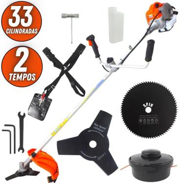 Imagem de Roçadeira Profissional Vulcan VR330P 2T 33CC 1,3HP Carretel Nylon, Lâmina 3 Pontas + Di...