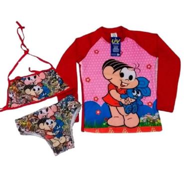 Imagem de Kit Biquini + Blusa de Proteção Personagens