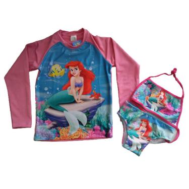 Imagem de Kit Biquini + Blusa de Proteção Personagens