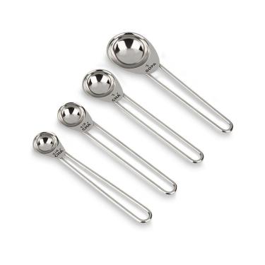 Imagem de Conjunto Medidor Colher Brinox 4 Peças - Inox - Para Receitas Que Precisam Exatidão Inox