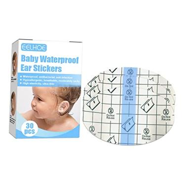 Imagem de Conjunto de 30 adesivos de ouvido à d'água para bebês para surfar com snorkel Protetor de ouvido e respirável de