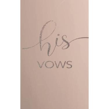 Imagem de His and Her Vows books | Rose Gold wedding checklist planner bridal shower gifts for bride and groom notebook journal (faux glitter)| Hers Sold Separately