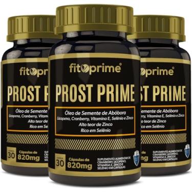 Imagem de Kit com 3 Prost Prime Óleo de Semente Abóbora Licopeno Selênio Cranberry