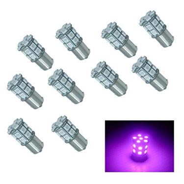 Imagem de PA Luz de freio LED10pcs 20-5050 SMD ATV RV 1156 BA15S 12V-Roxo
