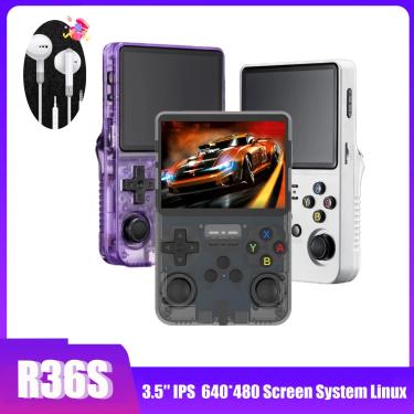 Imagem de R36S Console de videogame portátil retro  sistema Linux  3 5 "tela IPS  R35s Pro  Pocket Video