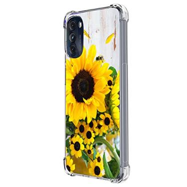 Imagem de Beaucov Capa para Moto G 5G 2022, capa protetora contra quedas de abelha girassol à prova de choque TPU capa protetora de corpo inteiro resistente a arranhões para Motorola Moto G 5G 2022