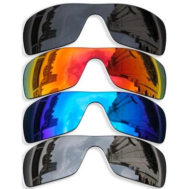 Imagem de Betterun 4 pares de lentes polarizadas antiarranhões para óculos de sol Oakley Batwolf OO9101