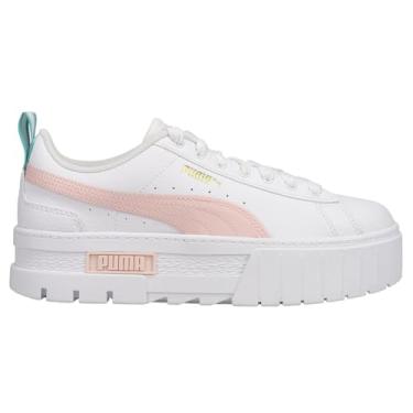 Imagem de PUMA Girl's Mayze Leather (Big Kid) Puma White/Chalk Pink 6.5 Big Kid M
