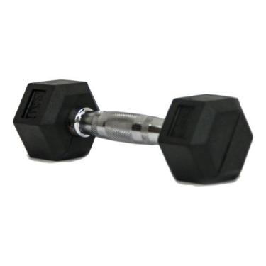 Imagem de Halter Dumbell Emborrachado Sextavado Cromado Peso 3Kg Rae