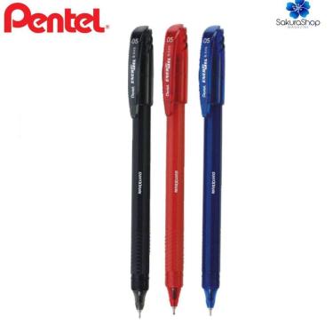 Imagem de Kit 3 Caneta Gel Energel Makkuro Pentel 0.5 Mm